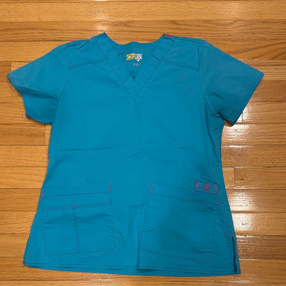 WonderWink Women's Blue Scrub Top